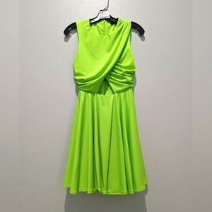 Black Halo Dex Mini Dress in Neon Lime Dress